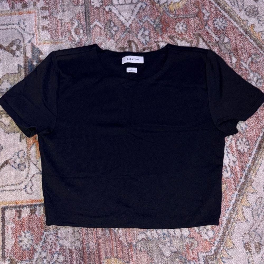 Aritzia Babaton Short Sleeve Crop Top